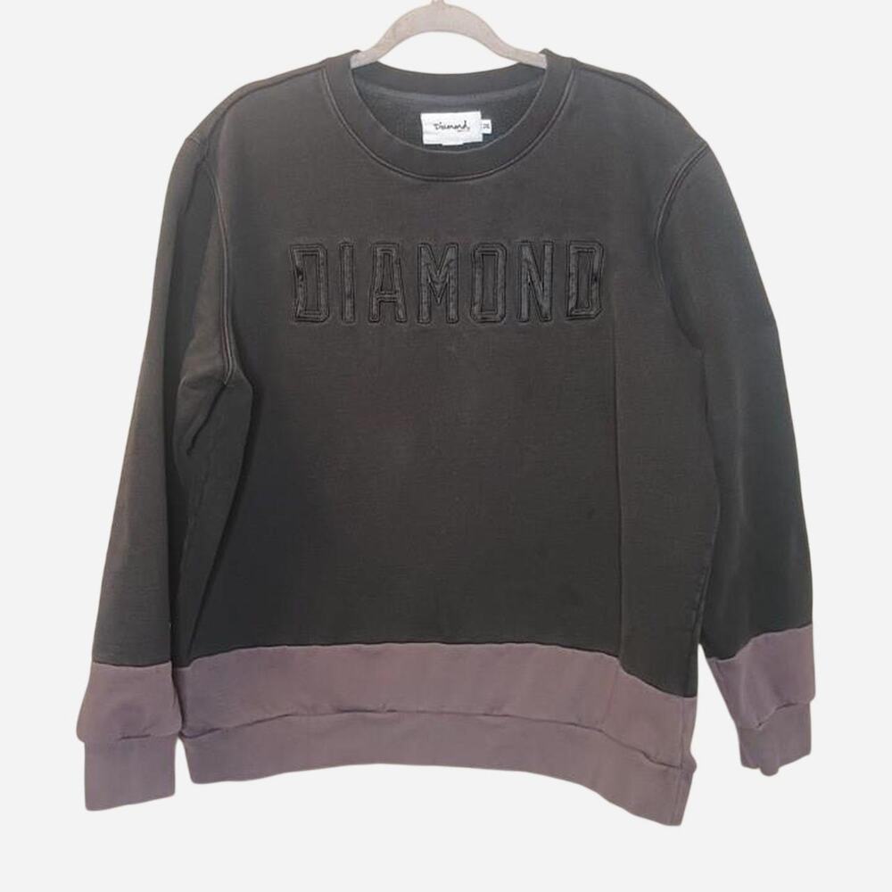 Diamond Supply Co Black and Gray Sweatshirt in Size XL